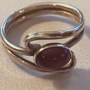Vintage Sterling and Amethyst  Ring sz 7